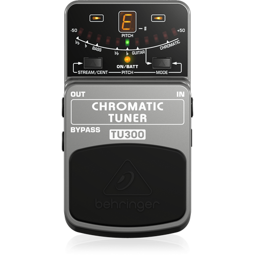 Behringer Chromatic Tuner TU300 Педаль-хроматический тюнер для настройки гитар и бас-гитар behringer dr600 педаль цифровой ревербератор для гитар бас гитар и клавишных инструментов