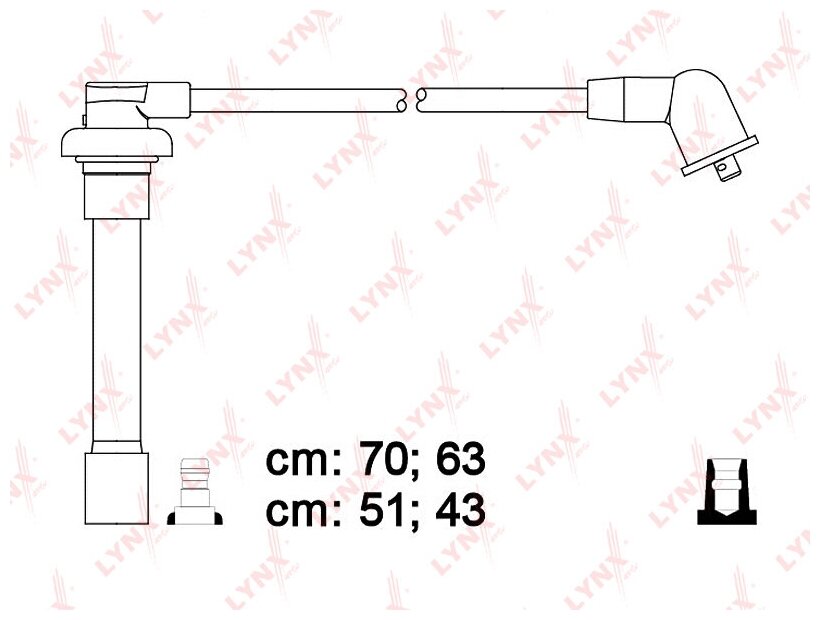 Комплект высоковольтных проводов LYNXauto SPE3408