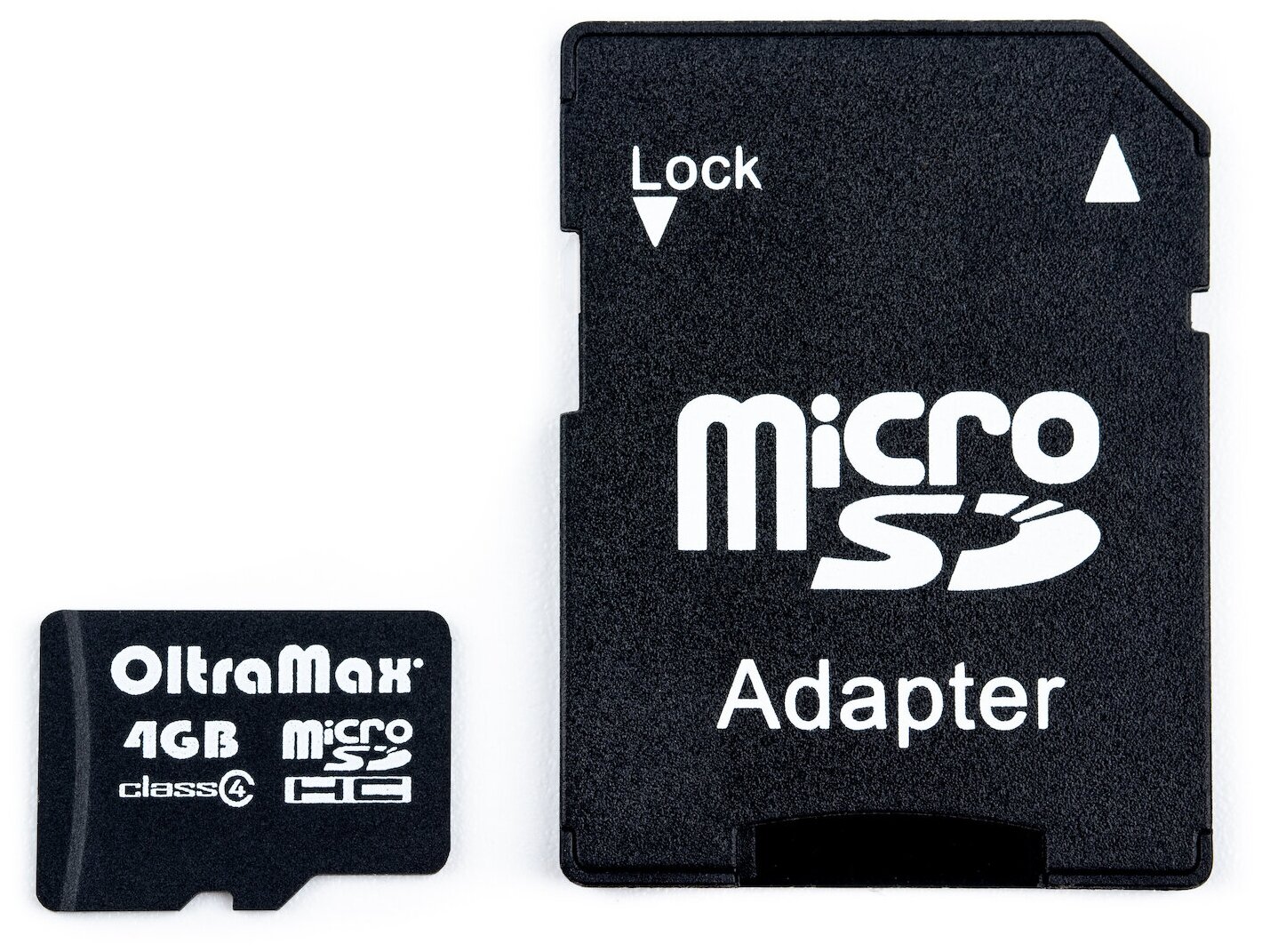 Карта памяти OltraMax microSDHC Class 4 + SD adapter