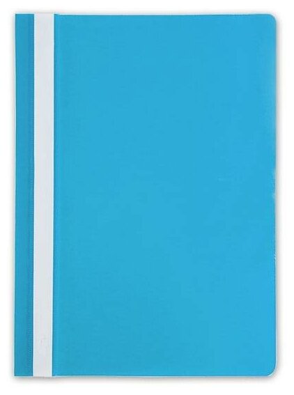 Папка-скоросшиватель LITE А4, голубая, пластик 110 мкм, карман для маркировки