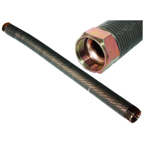 Трубка для компрессора нагнетательная с ребрами охлаждения и гайками (длина - 55 см, резьба - 1/2 (20 мм), диаметр - 12 мм)