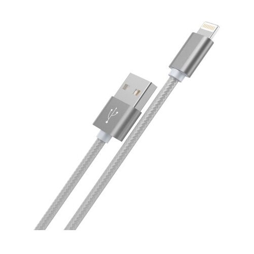 Кабель Hoco Rapid X2 USB - Lightning, 1 м, 1 шт., серый кабель hoco rapid x2 usb lightning 1 м золотистый