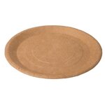 Тарелка одноразовая картонная Eco Plate 230 мм коричневая (100 шт) - изображение
