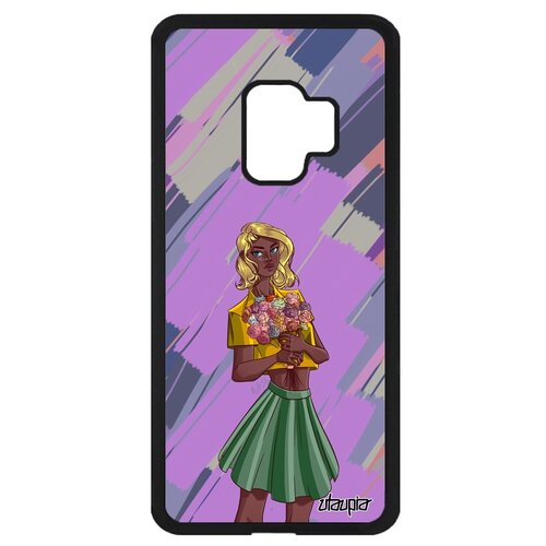 фото Чехол на мобильный samsung galaxy s9, "девушка и цветы" портрет розы utaupia