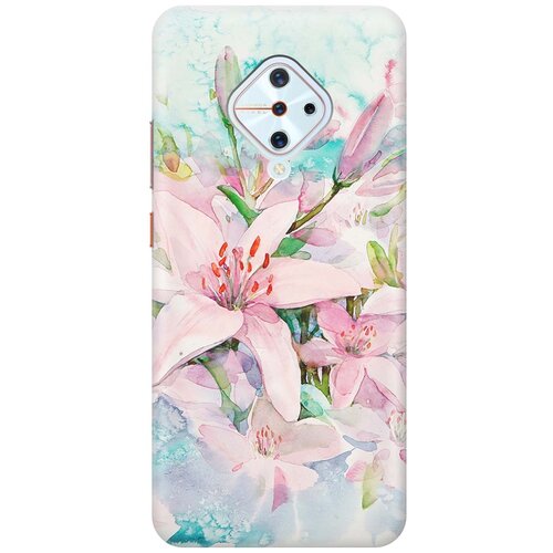 фото Re:pa накладка transparent для vivo v17 с принтом "нежные розовые цветы"