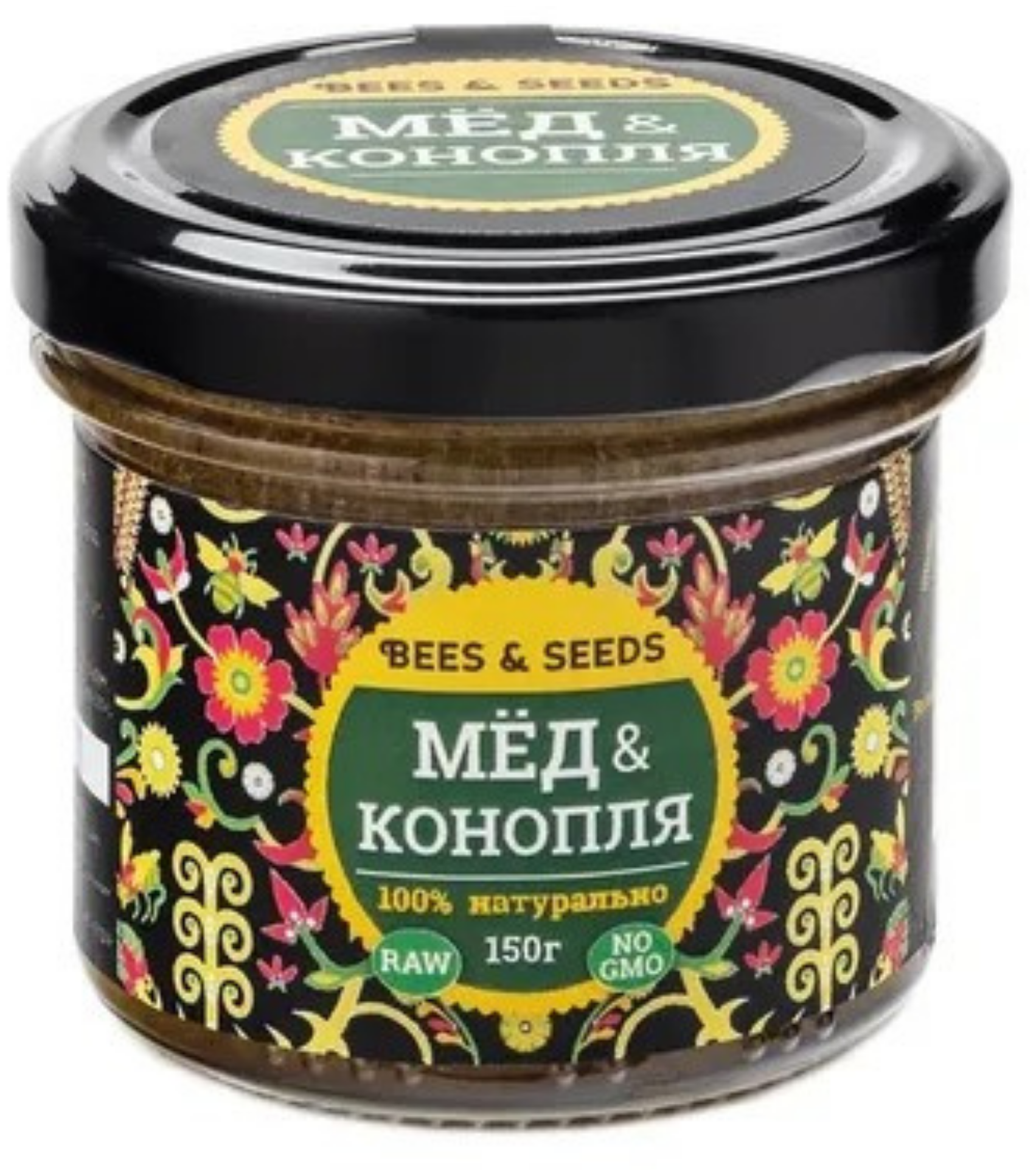 Подарочный набор медовых урбечей Bees & Seeds "Пчелы и семена" 3 х 150 г (лён, какао, конопля) - фотография № 4