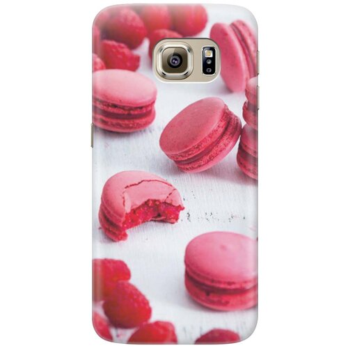 фото Cиликоновый чехол на samsung galaxy s6 edge / самсунг с6 эдж с принтом "малиновые макаруны" gosso