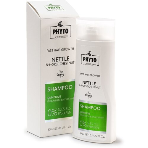 Натуральный турецкий шампунь Phytocomplex ля быстрого роста волос Nettle & Horse Chesnut Fast Hair Growth с экстрактами крапивы и конского каштана шампунь для лечения выпадения волос thalia с экстрактом крапивы и конского каштана 3 тюбика по 300 мл