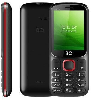 Мобильные телефоны стандарт GSM (BQ 2440 Step L+ Black/Red)