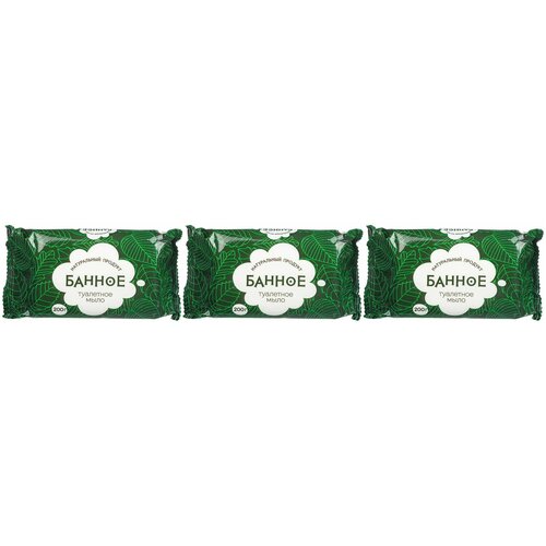 Банное Мыло туалетное твёрдое, 200 г, 3 шт