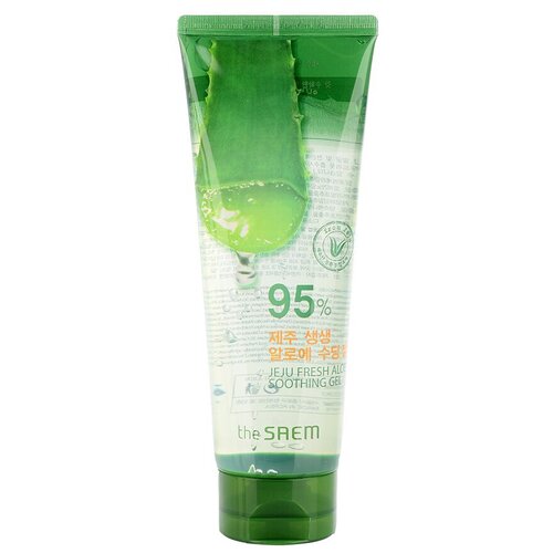 Гель с алоэ универсальный увлажняющий The SAEM Jeju Fresh Aloe Soothing Gel 95%, 120 мл