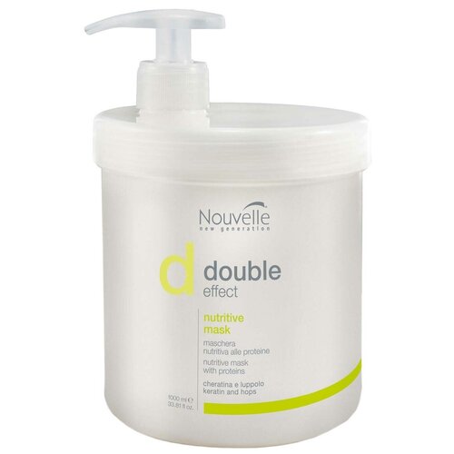 Nouvelle Double Effect Питательная и восстанавливающая маска для волос и кожи головы, 1000 мл, банка