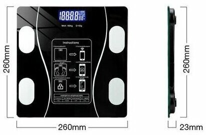 Умные напольные весы iFit Bluetooth / Смарт-весы для измерения массы тела и жира - фотография № 2