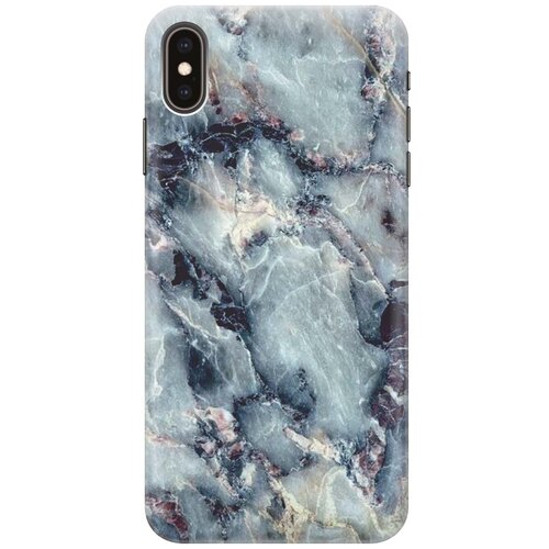 фото Re:paчехол - накладка artcolor для apple iphone xs max с принтом "бледно-синий мрамор"