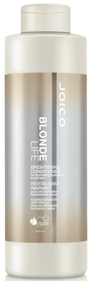 Joico кондиционер для волос Blonde Life Brightening Безупречный блонд для сохранения чистоты и сияния блонда, 1000 мл