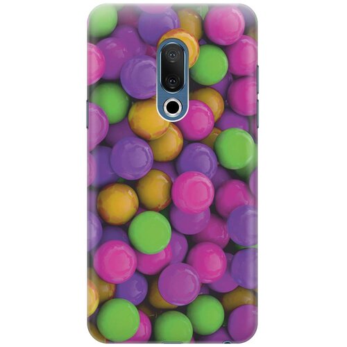 фото Cиликоновый чехол на meizu 15 / мейзу 15 с принтом "разноцветные драже" gosso