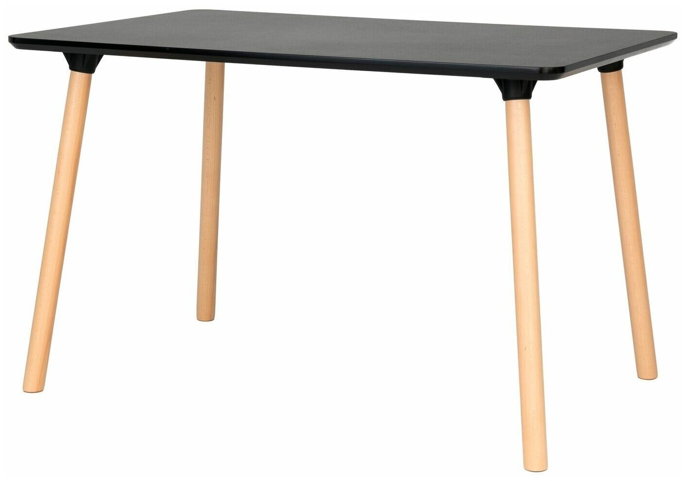 Обеденный стол Morton 120х80 см меламин черный - фотография № 1