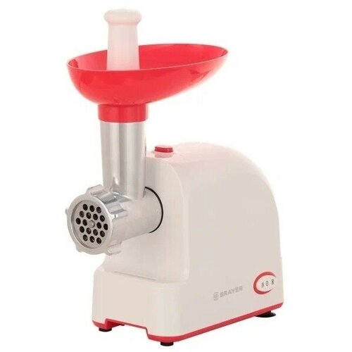 BRAYER Мясорубки 1603BR Мясорубка 1500 Вт реверс белый красный 320600₽