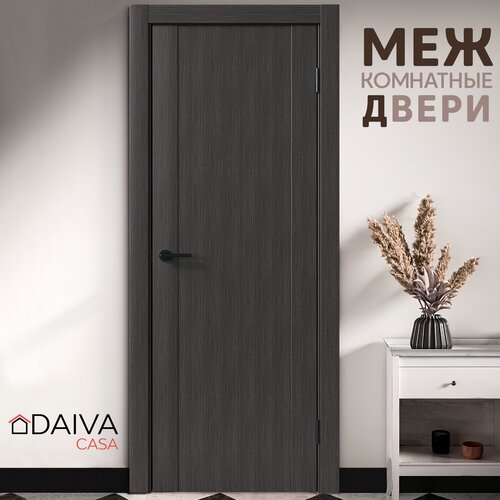 Межкомнатная дверь DAIVA casa, цвет Каньон Браун, 2000х600 мм, Bolivar (комплект: полотно, коробка, наличник) доска доборная каньон браун 3 штуки 100 мм daiva casa