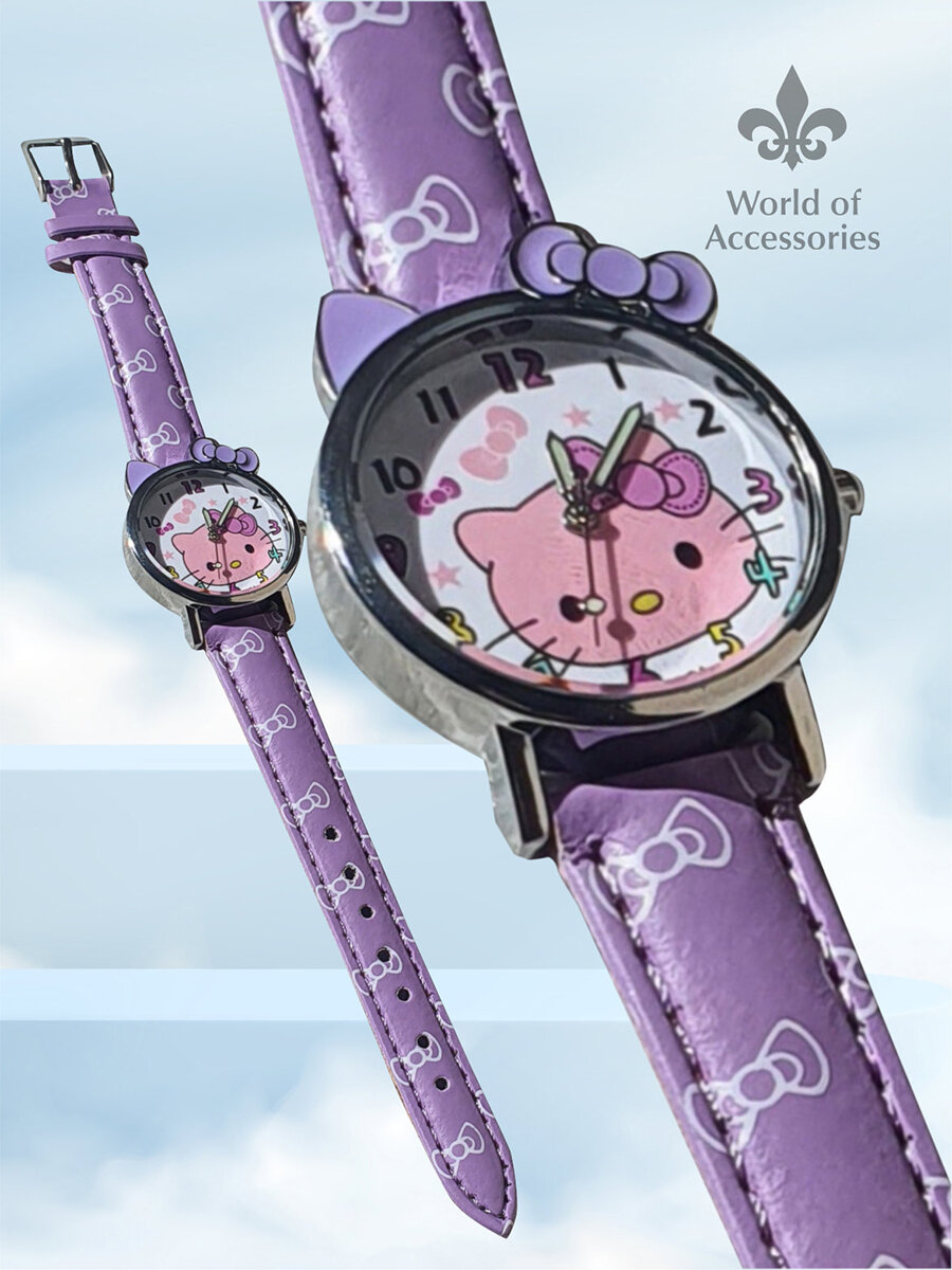 Наручные часы World of Accessories, сиреневый — фото 1