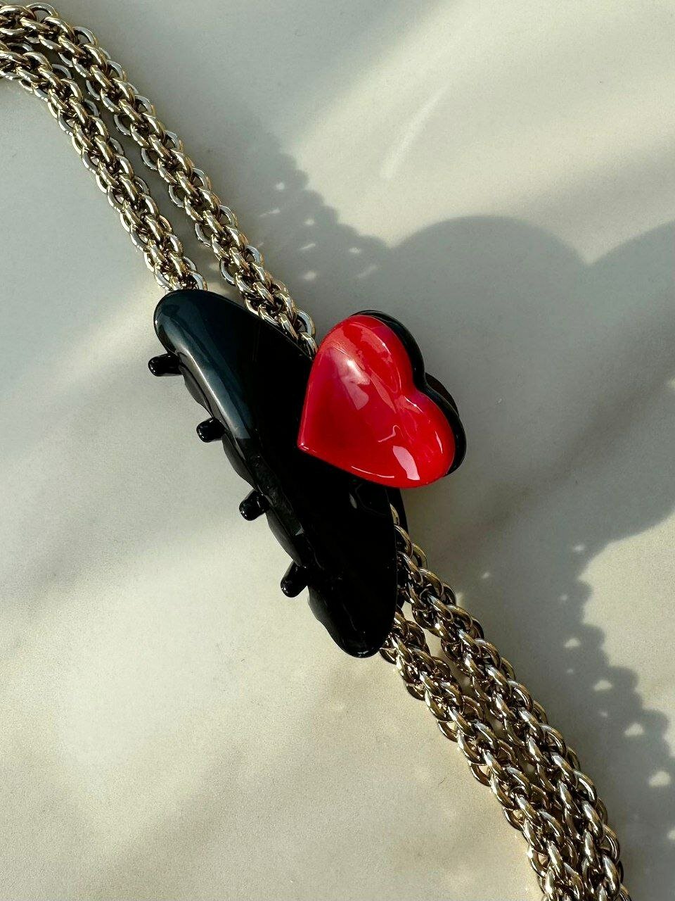 Краб для волос маленький Love Valentino Black в подарочной упаковке