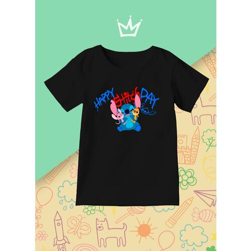 фото Футболка каждому своё, размер 128, черный