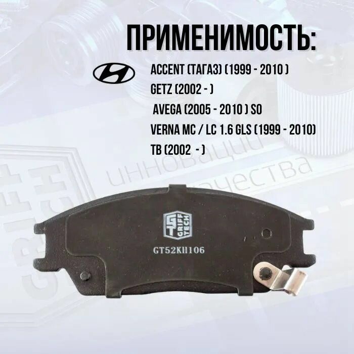 Передние тормозные колодки на хендай акцент тагаз цена — купить по ...