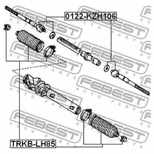 Тяга рулевая Febest 0122-KZH106 для Toyota HiAce (1987-2004)