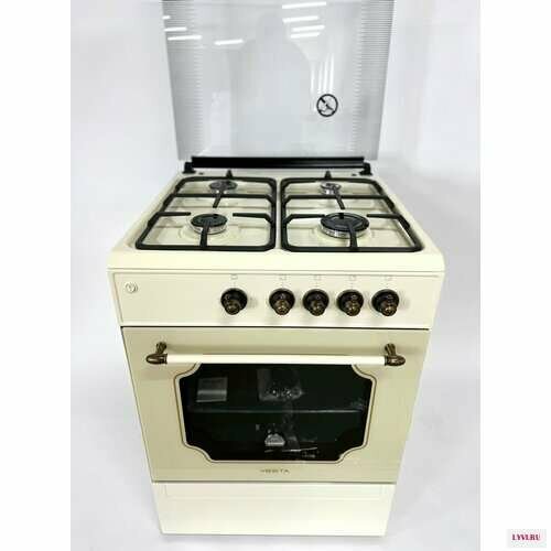 Плита комбинированная VESTA Valencia VGE 10-E Бежевая Retro CHU чугун розжиг подсветка стекл кр 2675000₽