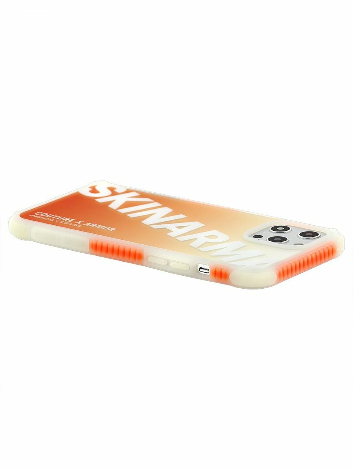 Чехол для iPhone 12 Pro Max Skinarma Keisha Orange, противоударная пластиковая накладка с рисунком, силиконовый бампер с защитой камеры