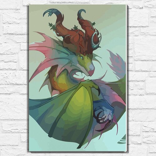 Картина по номерам на холсте игры world of warcraft dragonflight (меритра, вов, драконы) - 14593 60х40