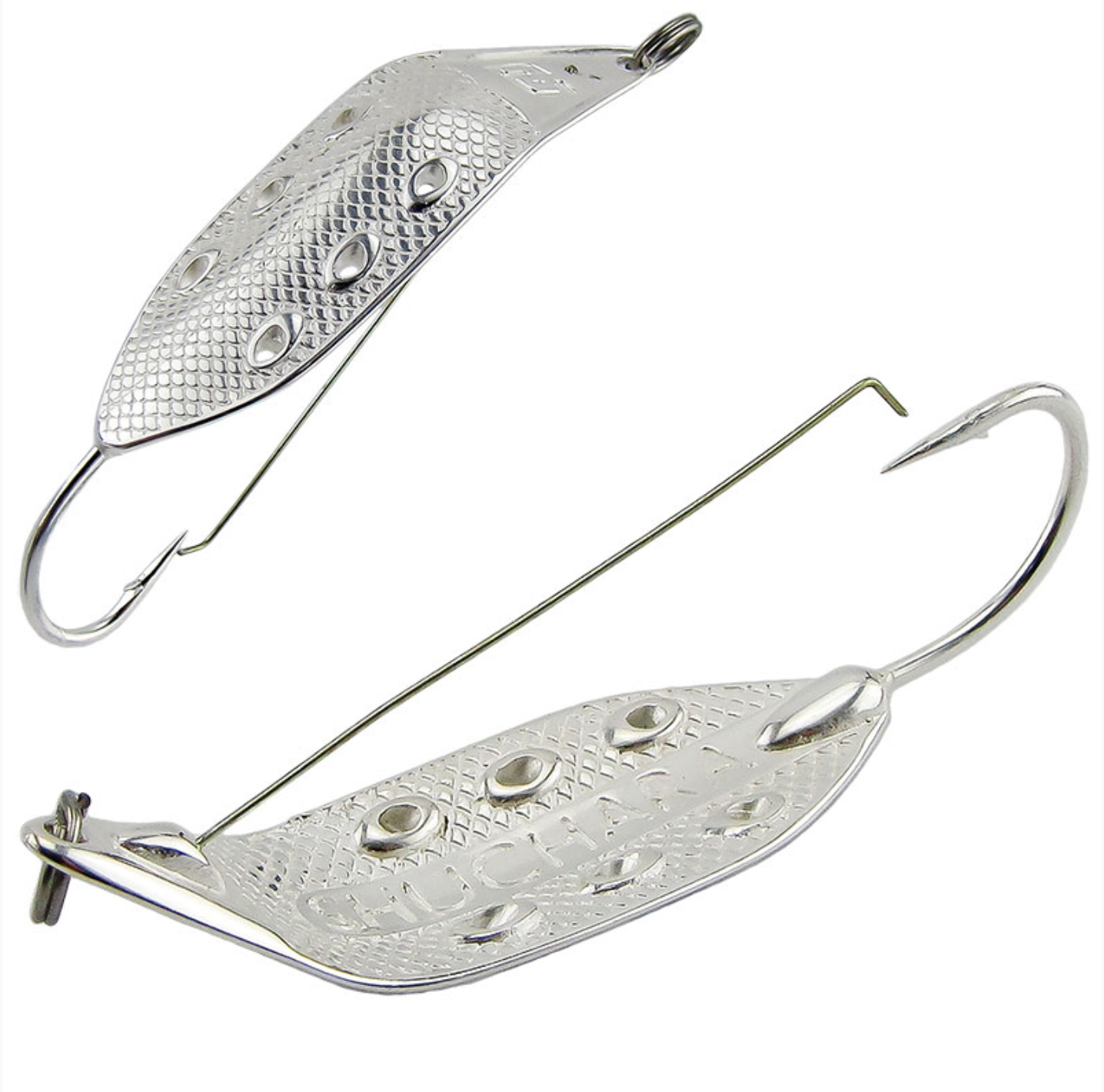 Блесна из латуни RB (Русская Блесна) Шучара "незацепляйка" 7г - 01, серебрение, 64mm