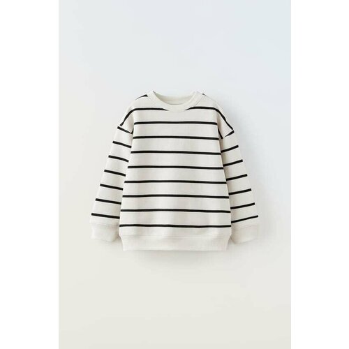 Толстовка Zara, размер 9-10 лет (140 см), белый, черный