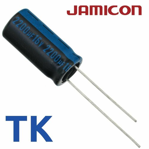 2200мкФ 16В / TK / 10x21 / 105 С / конденсатор электролитический (1шт)