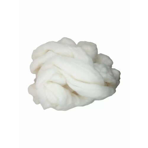 Пряжа Троицкая Тонкая шерсть для валяния 100 г 0001 белый 549₽