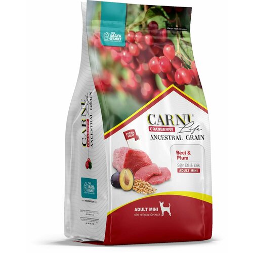CARNI LIFE 2,5 кг Mini для собак мелких пород говядина с черносливом и клюквой
