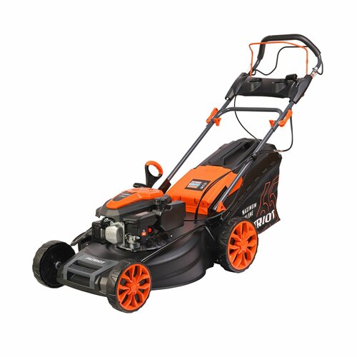 Бензиновая газонокосилка PATRIOT PT 55LS, 4 л.с., 51 см, черный оранжевый, черный