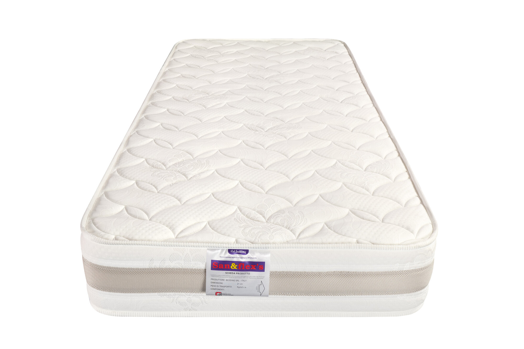 Итальянский матрас Bedding SanFLEX H22 90Х190 см.