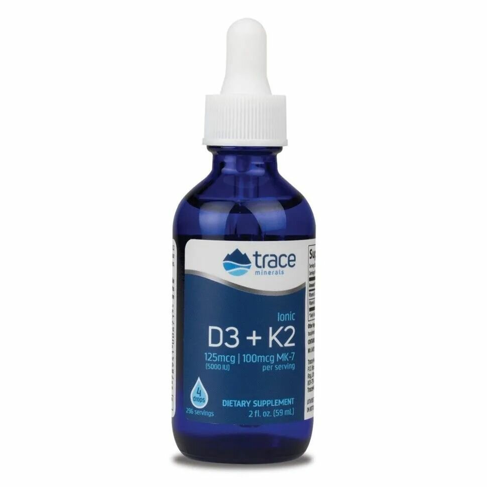 Trace Minerals Ionic D3+K2 5000МЕ/100мкг (59 мл)