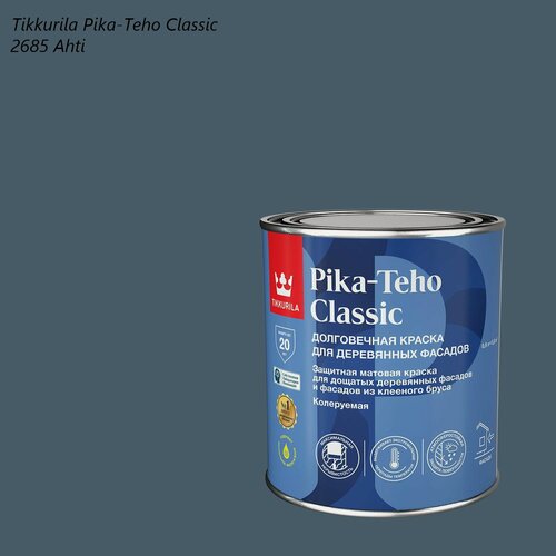 Изображение товара Краска для деревянных фасадов Tikkurila / Tikkivala Pika-Teho Classic (0,9л) 2685 Ahti