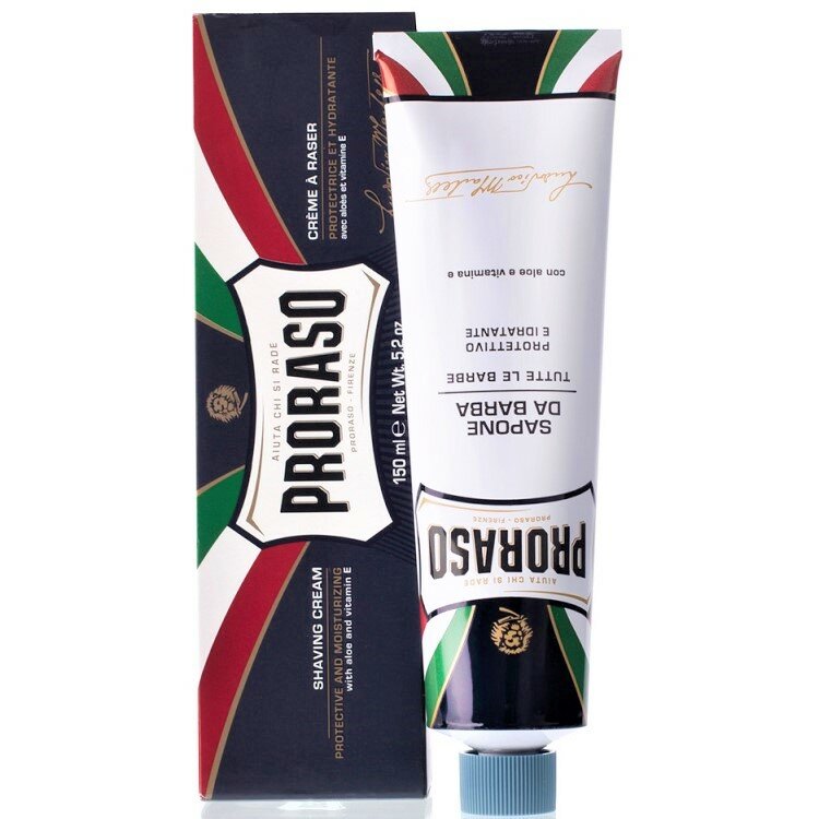 Крем для бритья Proraso ALOE  VITAMIN E Алоэ и Витамин Е 150 мл