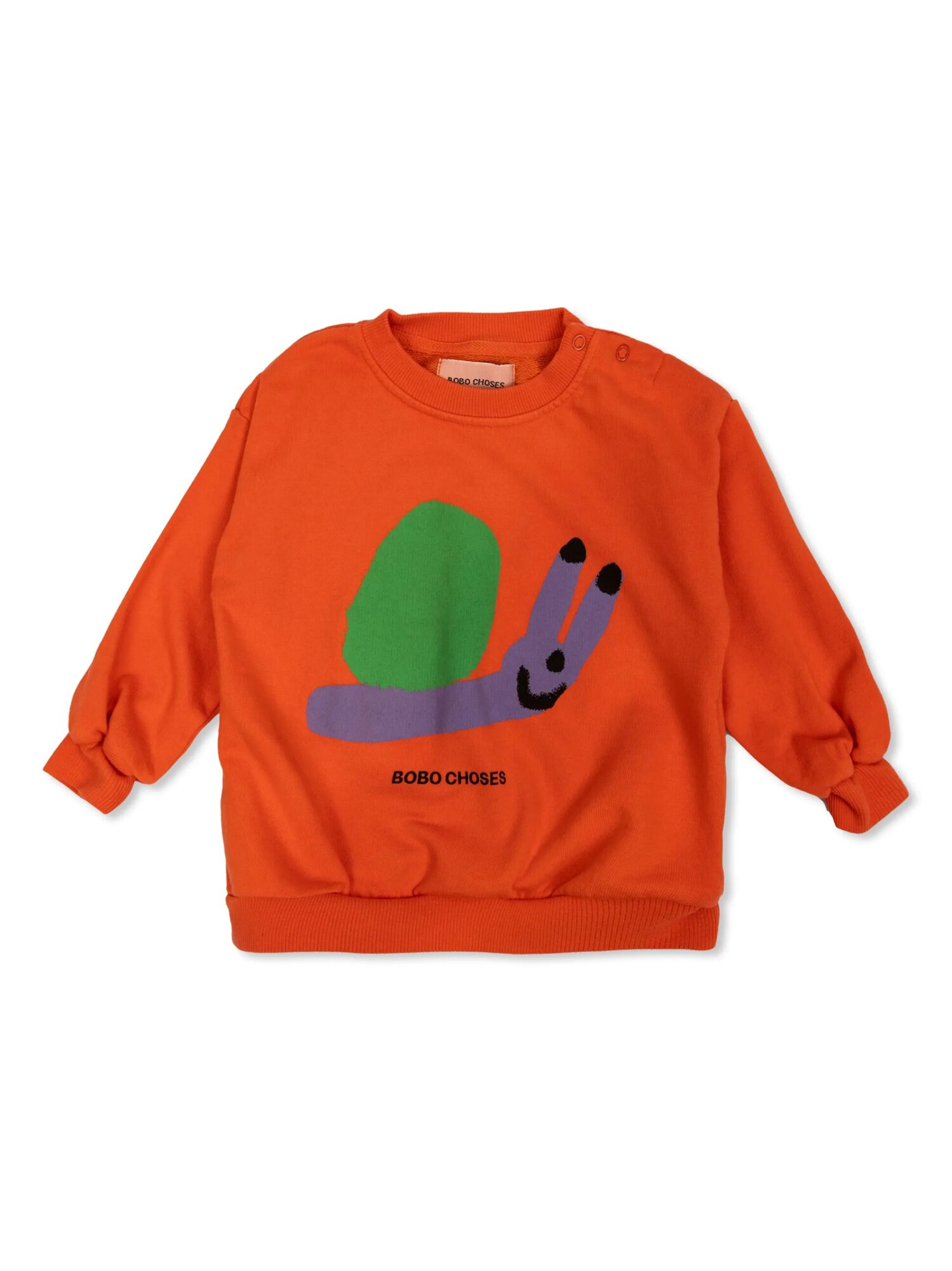 Толстовка BOBO CHOSES Funny Snail, размер 3 мес, оранжевый
