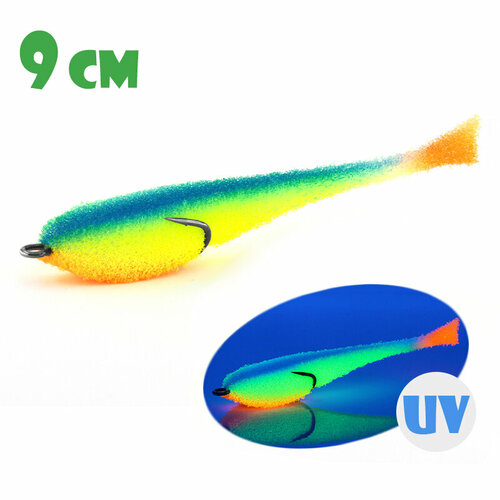 Поролоновая Рыбка Мормыш с Поджатым Двойником 9cm #11 (3 шт.)