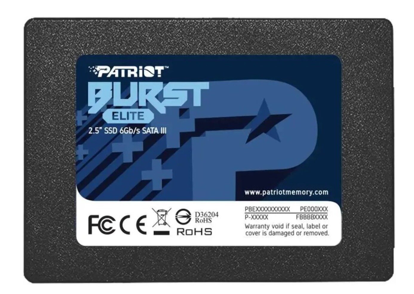 SSD жесткий диск Patriot Memory BURST ELITE 120GB PBE120GS25SSDR, черный