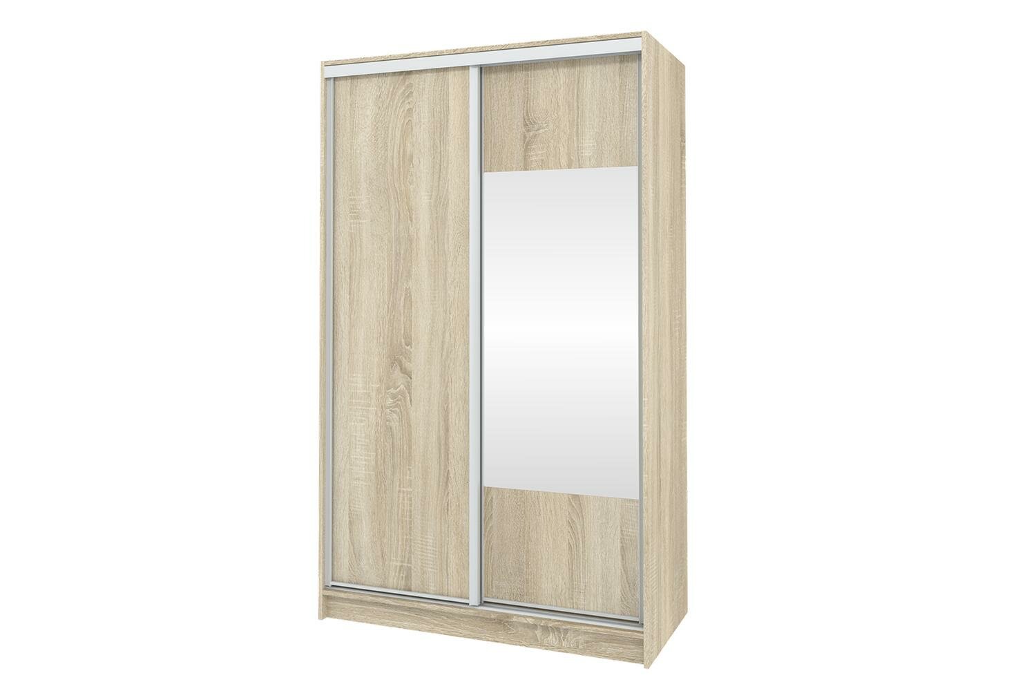 Шкаф-купе Hoff Simple напольный 120х2005х589 см для одежды ЛДСП/зеркало цвет дуб сонома