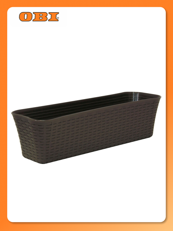 Ящик балконный IDEA Ротанг 60 см полипропилен коричневый