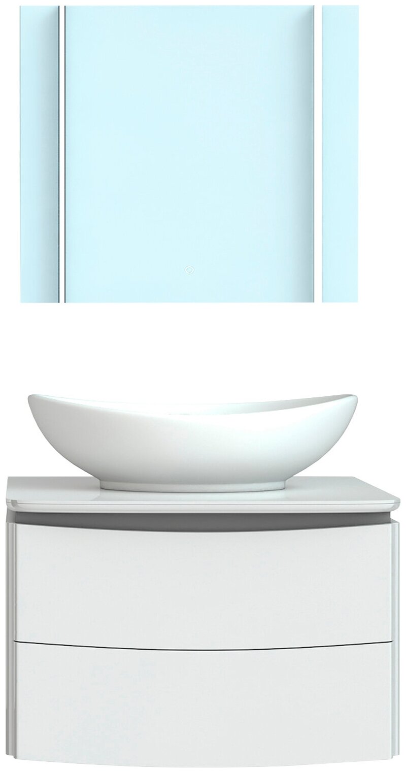 Тумба под раковину, для ванной комнаты VIGO Cosmo-2-800, ШхГхВ: 80х52х44 см, цвет: белый - фотография № 7