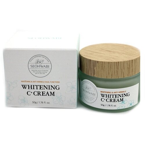 Крем Seohwabi Whitening C+ выравнивающий тон кожи лица банка стеклянная 50 г №1