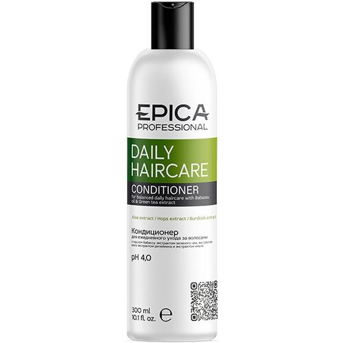 EPICA Professional кондиционер Daily Care для ежедневного использования с маслом бабассу и экстрактом зеленого чая, 300 мл профессиональная косметика для волос asiakiss кондиционер для волос всех типов с экстрактом женьшеня