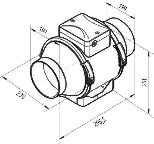 Канальный вентилятор VENTS ТТ про 200 серый - фотография № 3